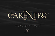 Carentro - Classy Serif, a Serif Font by Sarid Ezra (Thumbnail 1 of 9)
