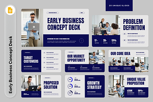 Early Business Concept Deck Gslides, a Presentation Template by Sixtemp