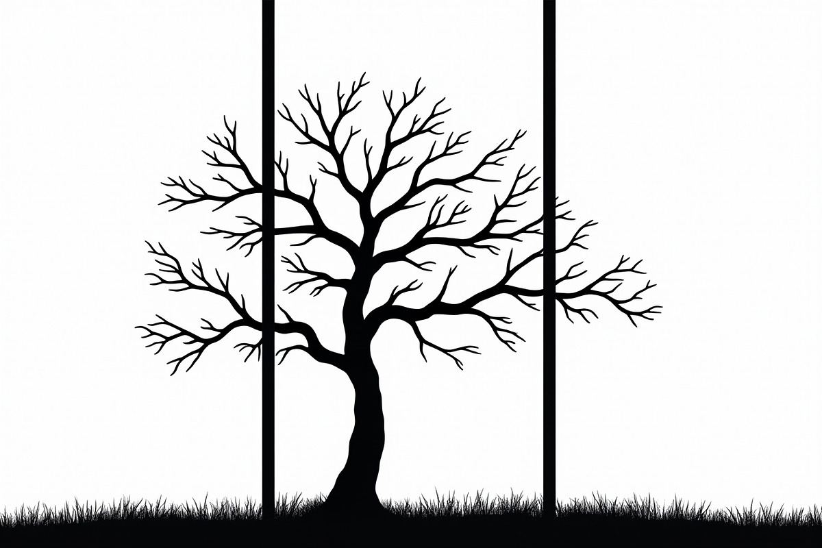 Multi-Panel Tree Silhouette Laser Cu, an Object Graphic by BIPLOB EXPERT (Photo 2 of 11)