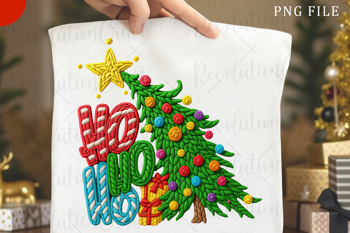 Yarn Crochet HoHoHo Christmas Tree P, an Illustration by OK Design (Photo 3 of 4)