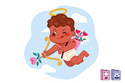 Baby Angel Cupid with Arrow, a Person Illustration by MISS CHATZ (Thumbnail 2 of 3)