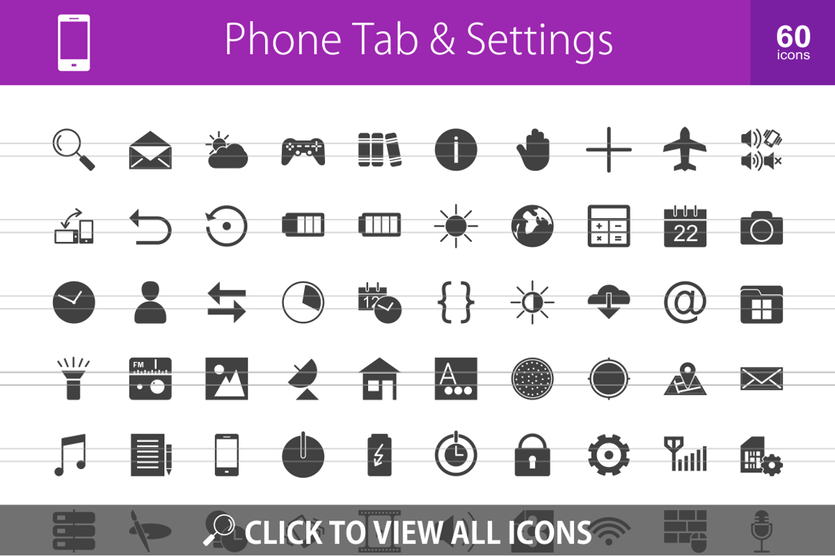 1000+ Glyph Icons (V1) preview 2