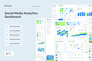 Social Media Analytics Dashboard, an UI Kit Template by peterdraw (Thumbnail 1 of 7)