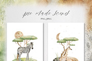 Safari Animals watercolor set, an Animal Illustration by Pattern + watercolor (Thumbnail 6 of 8)
