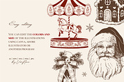 Vintage Christmas Fair Vector Set, an Object Graphic by VerAna (Thumbnail 15 of 19)