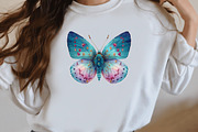 Pastel Butterfly PNG Sublimation, an Illustration by Designworld (Thumbnail 7 of 10)