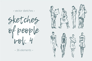 Sketches of different people, vol. 4, a Decorative Illustration by TheMountBirdStudio