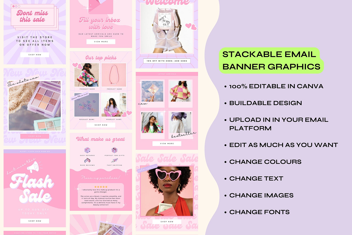 Canva Email Templates, a Marketing Template by The Pixel Palace (Photo 8 of 9)