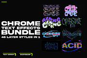 Chrome Text Effect - PSD Bundle, a Brushes & More by saintricchi (Thumbnail 1 of 4)