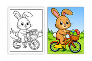 Bunny Basket Coloring Book For Kids, an Animal Illustration by Design Station (Thumbnail 8 of 8)
