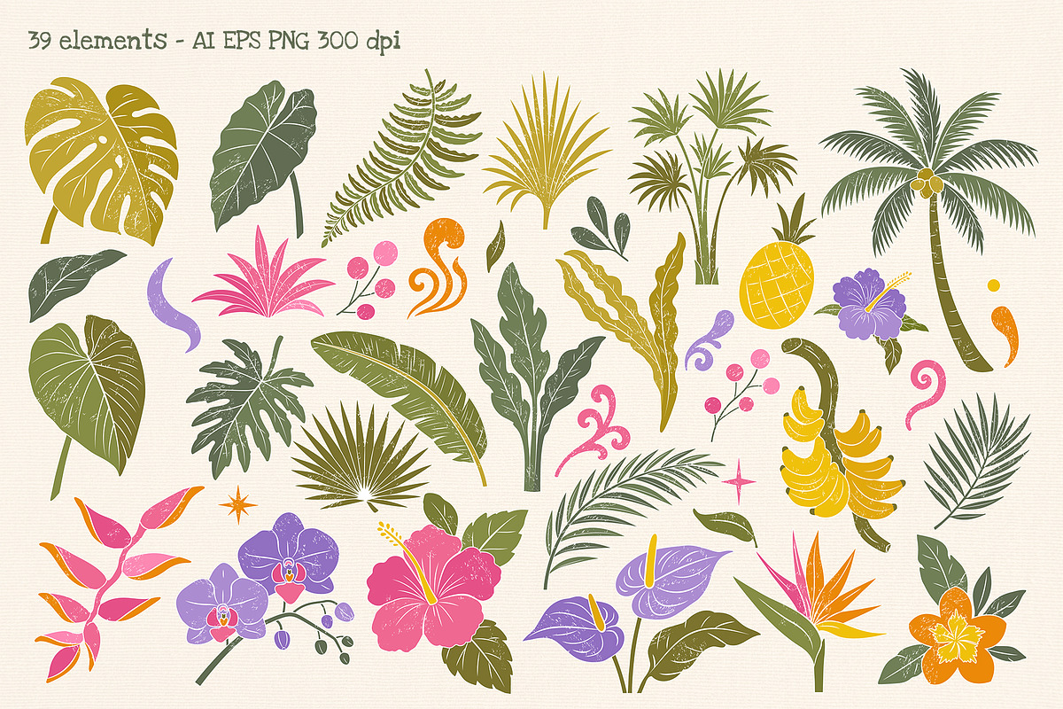 Tropical Paradise Summer Clipart, a Seasonal Illustration by Hanna's ArtLab (Photo 4 of 6)