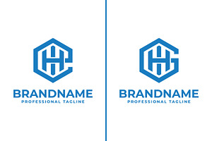Letters EHI and GHI Hexagon Logo, a Branding & Logo Template by Pray Art Design Studio