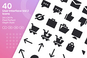 40 Interface Vol 2 - Glyph, a Solid Icon by Kmg Design (Thumbnail 1 of 2)