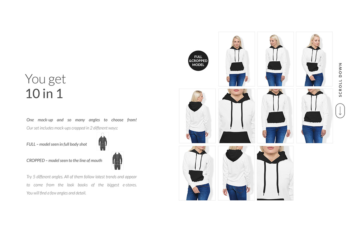 Women Hoodie Mock-ups Set FREE DEMO, a Books & Magazine Mockup by Apparel_Mockups (Photo 8 of 28)