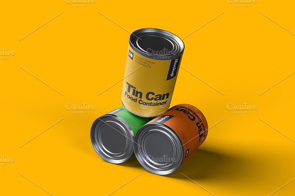 Tin Can Food Container Mockup, a Cups & Container Mockup by Aprndy85 (Photo 2 of 3)