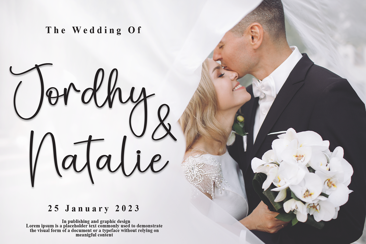Wedding | Script Font, a Handwritten Font by Scratchones (Photo 3 of 8)
