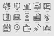 Business and Finance Icons, an Outline Icon by Tekuni (Thumbnail 3 of 6)
