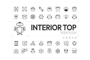 Animated Interior Icons, an Outline Icon by Prosymbols