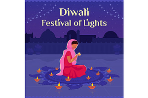 Festival Of Lights Post Mockup