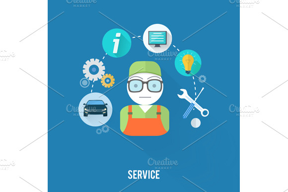 Service Master Concept With Item