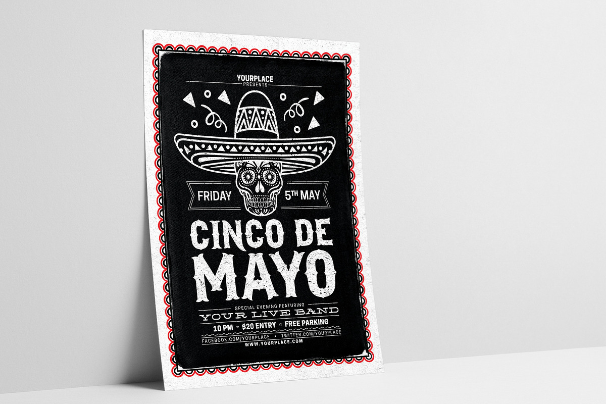 Cinco de Mayo Flyer/Poster, a Flyer Template by Mariux (Photo 1 of 2)