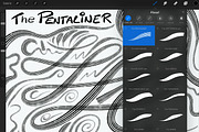 16+ Procreate INK & SFX Brushes, a Brush Add-On by Georg's Procreate Brushes (Thumbnail 8 of 9)