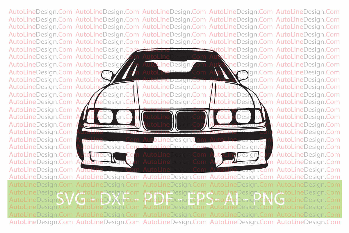 M3 E36 Drift Car Vector, a Transportation Illustration by AutoLineDesign