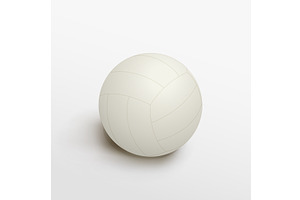 white valleyball ball lying on white, an Object Illustration by IfH