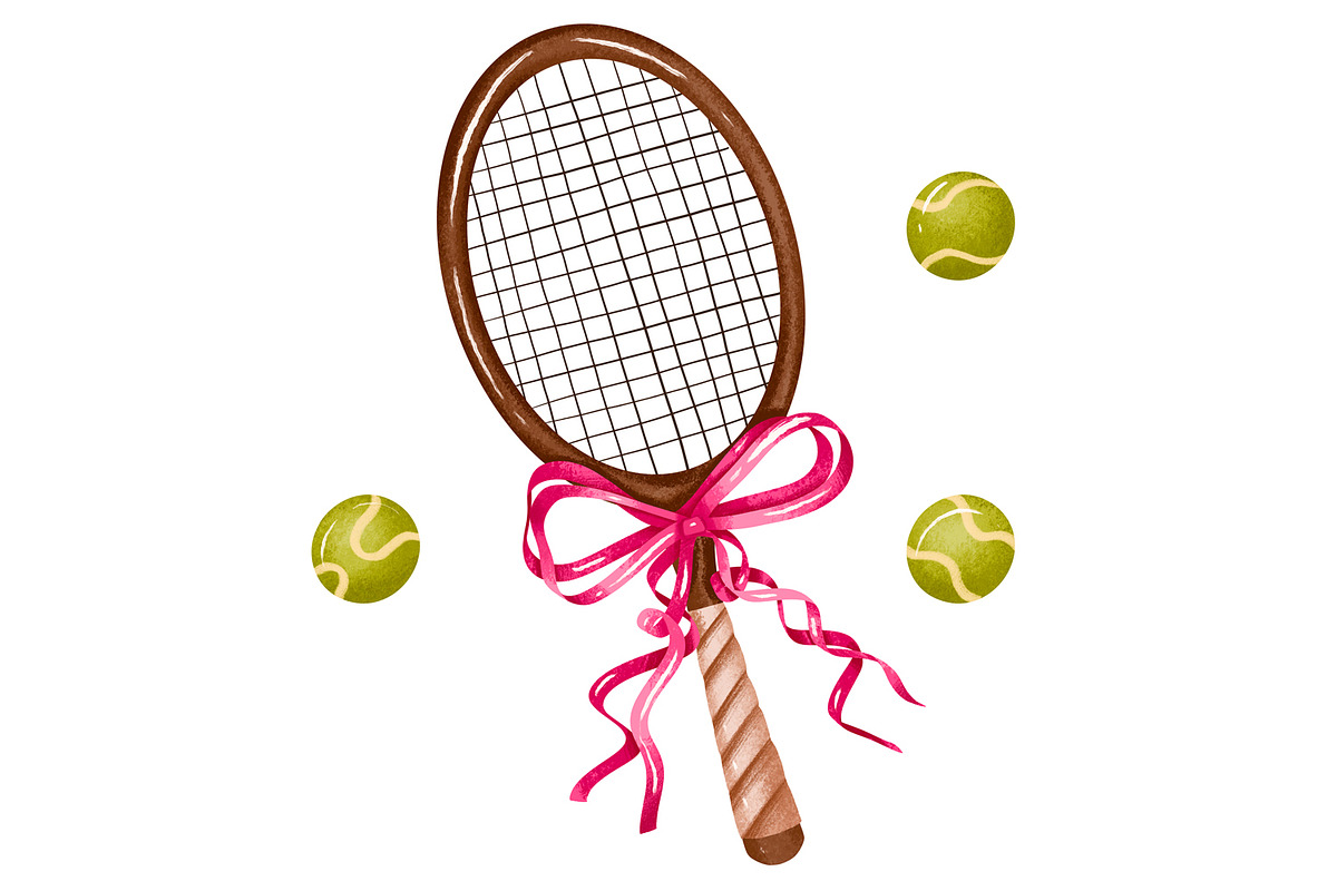 Hand Drawn Tennis Clipart Set, an Object Graphic by the_myro (Photo 4 of 13)