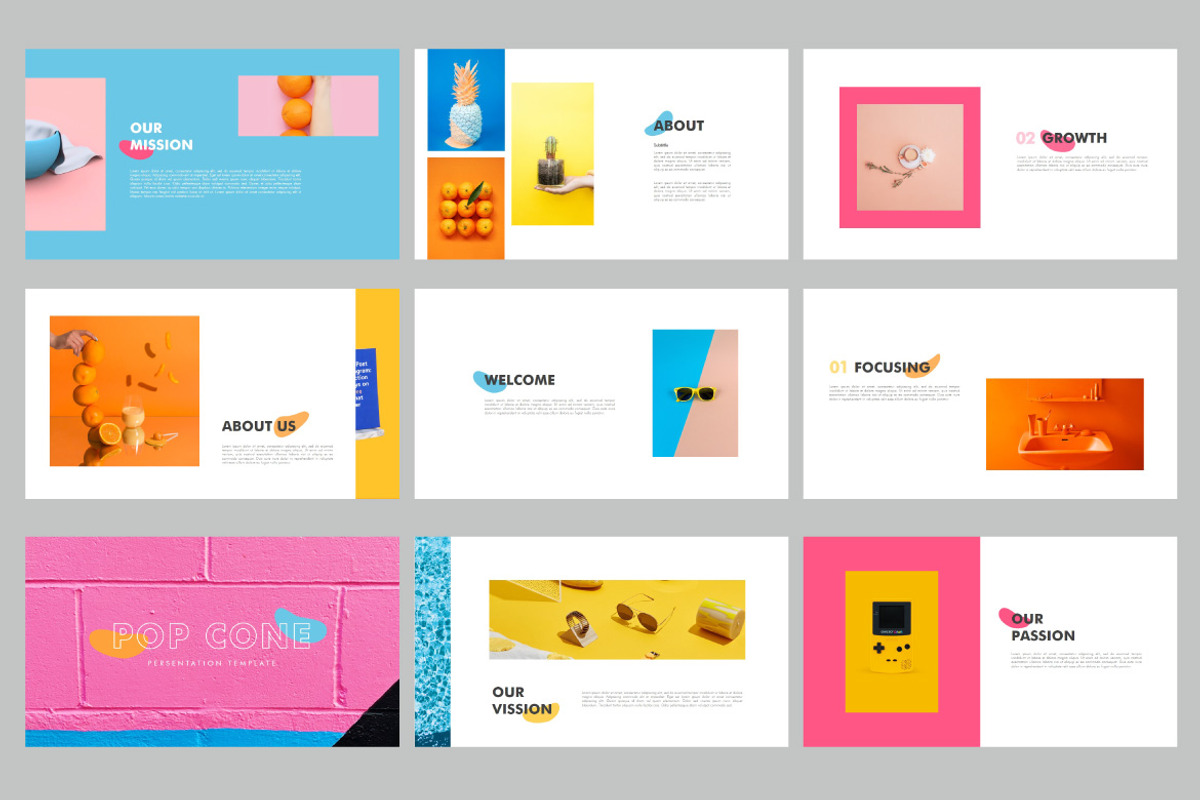 Pop Cone - Full Color Powerpoint, a Presentation Template by Putra Khan (Photo 4 of 6)