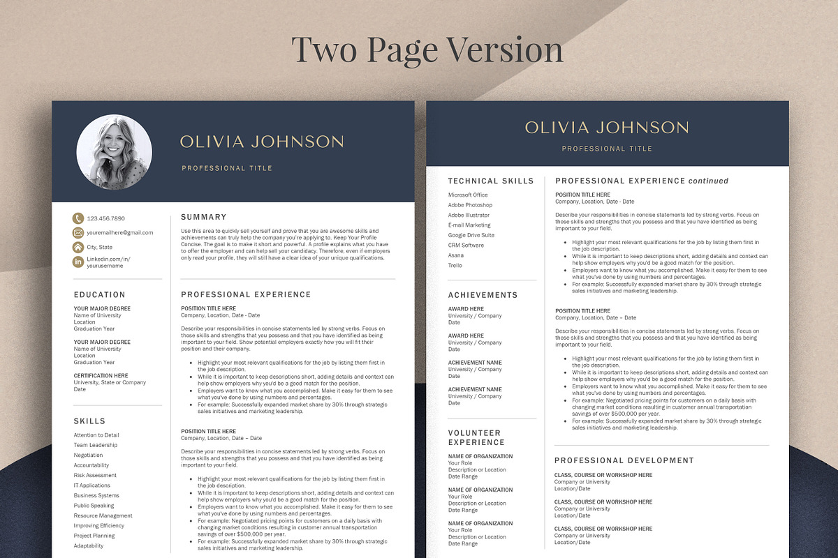 Resume Template CV with Cover Letter, a Resume Template by Klamp Studio (Photo 4 of 11)