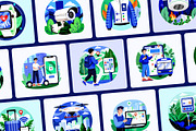 IOT Illustration Set, a Technology Illustration by Prosymbols (Thumbnail 5 of 9)