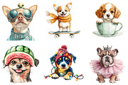 Quirky Dogs Sublimation Clipart, an Illustration by DreamArtGraphic (Thumbnail 5 of 5)
