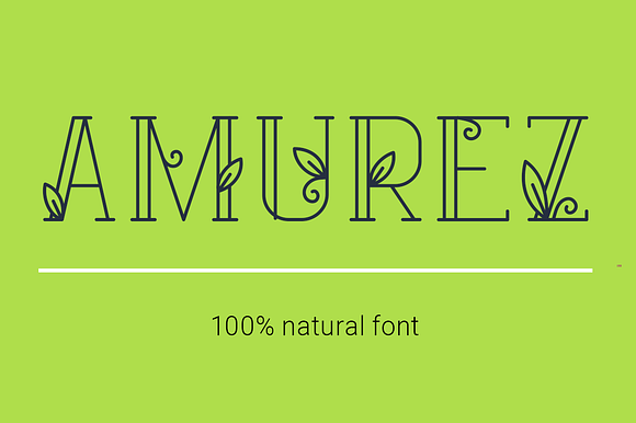 Amurez - delicate natural font preview 5