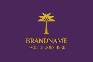 Letter I Palm Tree Luxury Logo, a Branding & Logo Template by Pray Art Design Studio