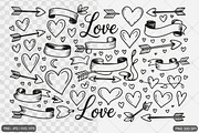 Hand Drawn Love Elements Bundle, an Illustration by Actual Pixel (Thumbnail 1 of 3)
