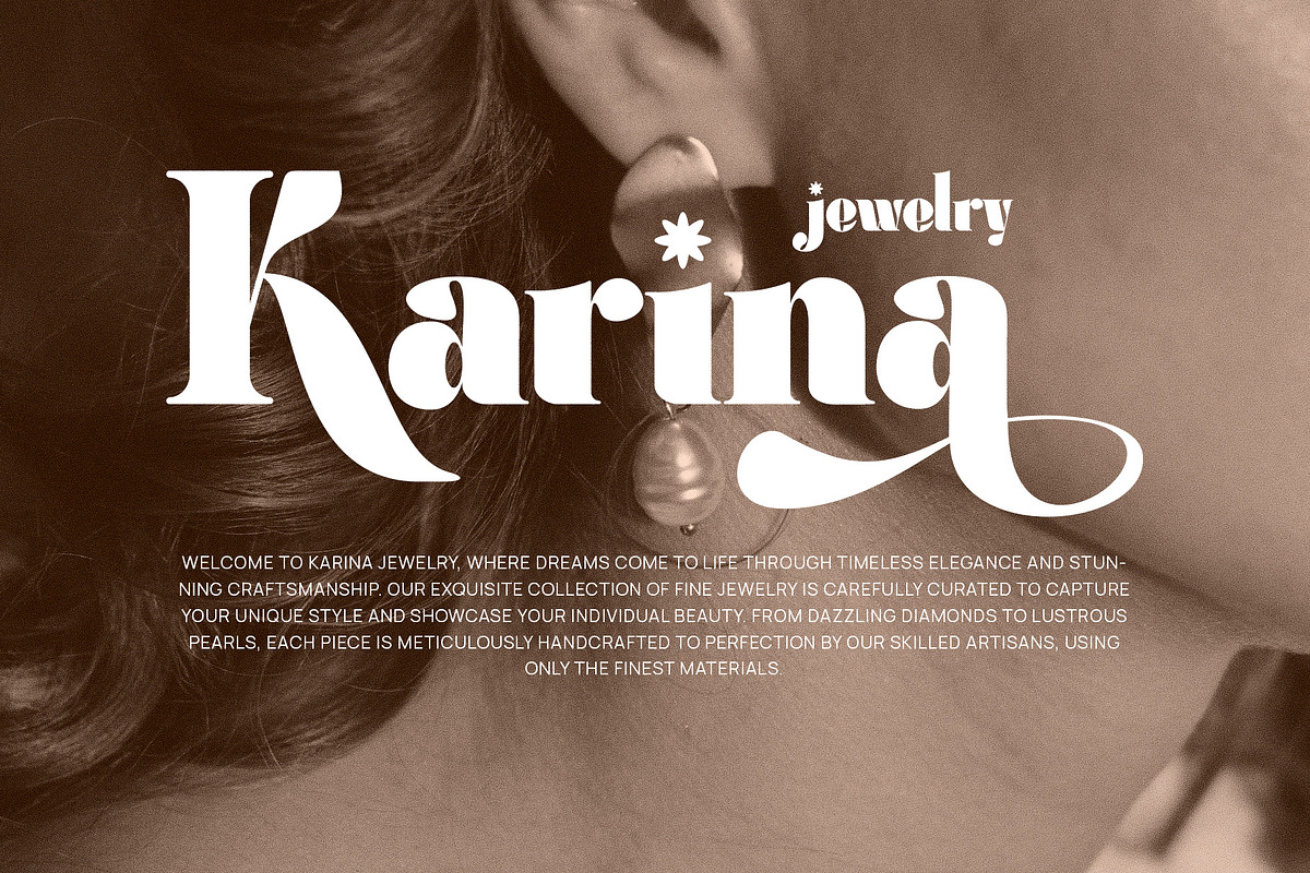 Megina Elegant Ligature Serif Font, a Serif Font by Perfectype (Photo 2 of 9)