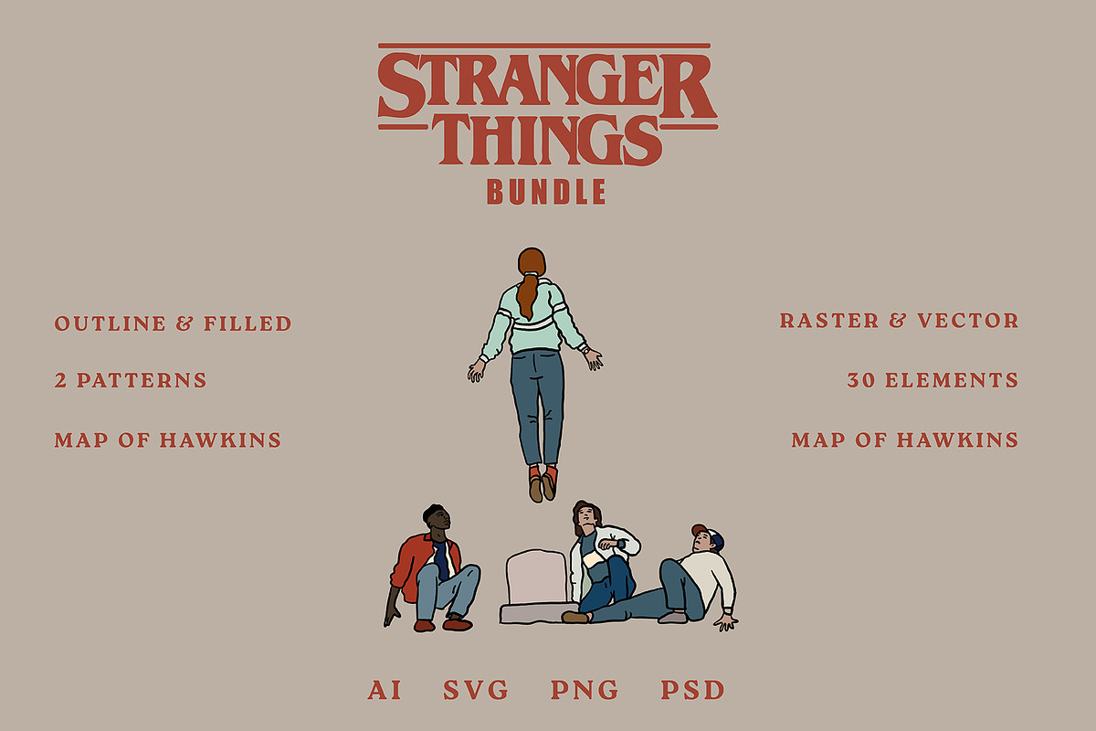Stranger Things bundle, an Object Graphic by Lisa Mill (Photo 2 of 8)
