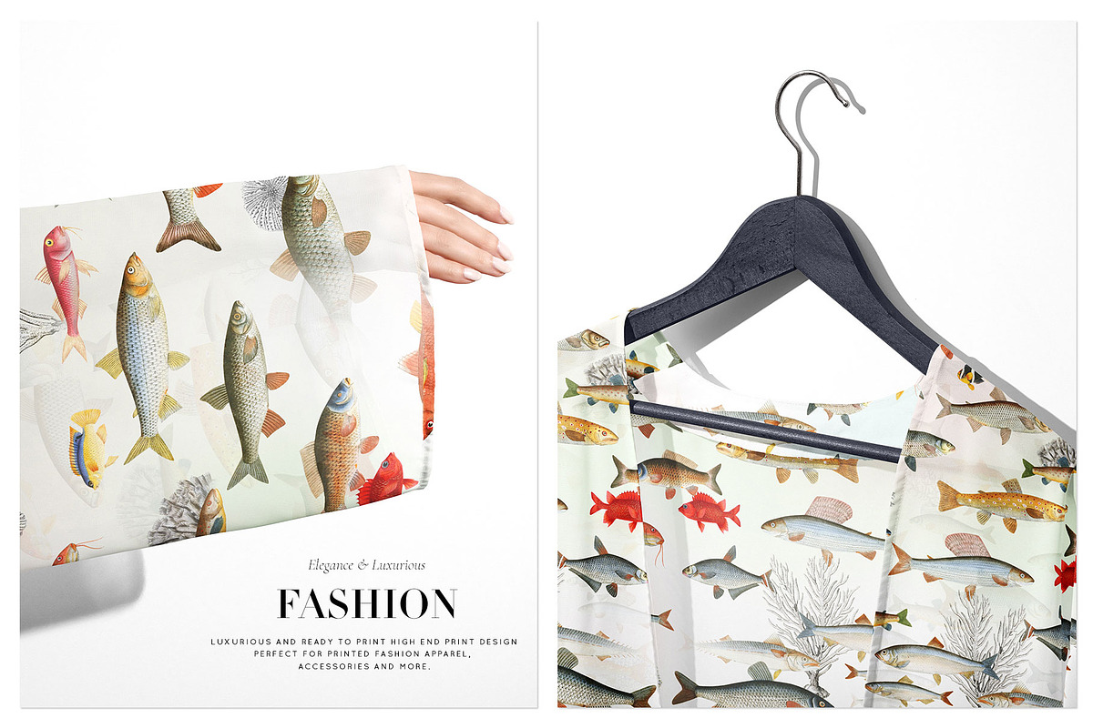 Fish seamless repeat Pattern designs!