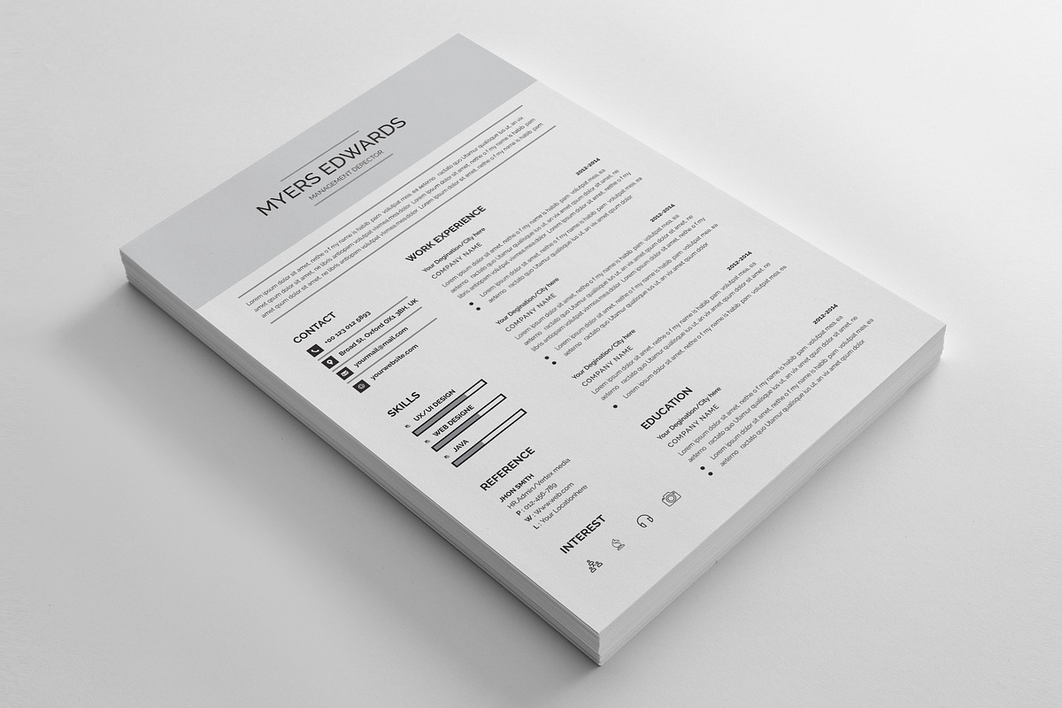 Management Director Resume Template, a Resume Template by Blackcloud_Creations (Photo 4 of 12)