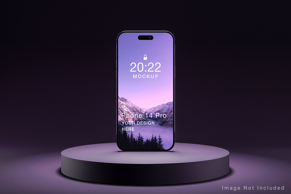 iPhone 14 pro, an iPhone Mockup by Zero_std (Photo 2 of 8)