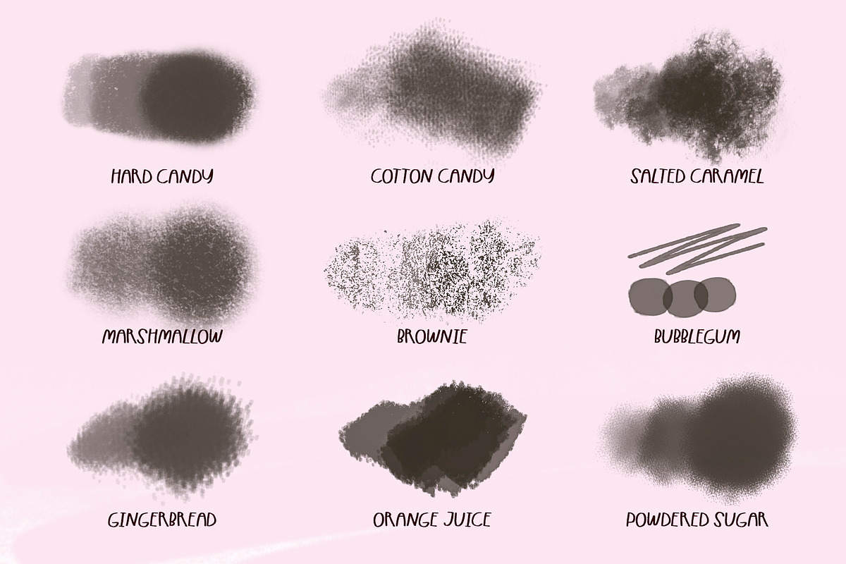 Watercolor Candy Box ABR Brushes, a Brush Add-On by Pencil Bop (Photo 2 of 10)