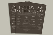 Holiday Schedule Flyer, a Flyer Template by Gumico Studio. (Thumbnail 2 of 3)