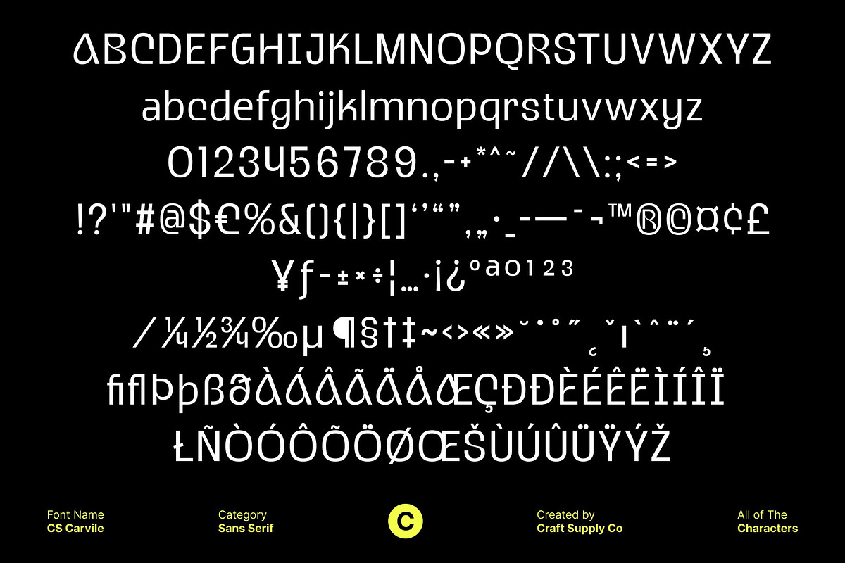 CS Carvile – Sans Serif Typeface, a Sans Serif Font by Craft Supply Co. (Photo 8 of 8)