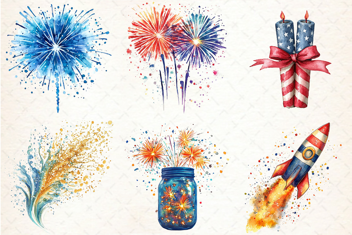 4th of July Fireworks Sublimation, an Illustration by Libby Wishes (Photo 4 of 6)
