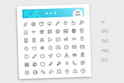 Web Line Icons Set, an Outline Icon by Voysla's Shop (Thumbnail 4 of 4)
