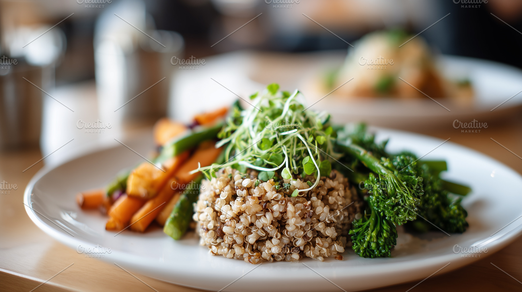 Healthy vegan meal with quinoa, a Food & Drink Photo by MistyDay