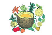 Pineapple Vector Collection, a Food Illustration by Lubov Illustrations Shop (Thumbnail 4 of 6)