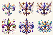 Mardi Gras Fleur De Lis, an Illustration by DreamCafeArt (Thumbnail 2 of 6)