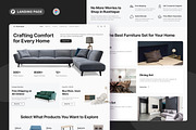 Home Furniture Landing Page, an UI Kit Template by peterdraw (Thumbnail 1 of 3)